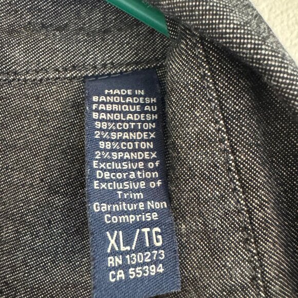 Wrangler Men's XL Long Sleeve Button Down Shirt - Charcoal Gray - Picture 4 of 6